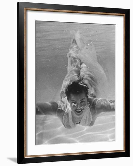 Terrestrial Esther Williams, Looking over Model's of the Year's Cole of California Bathing Suits-Ed Clark-Framed Premium Photographic Print