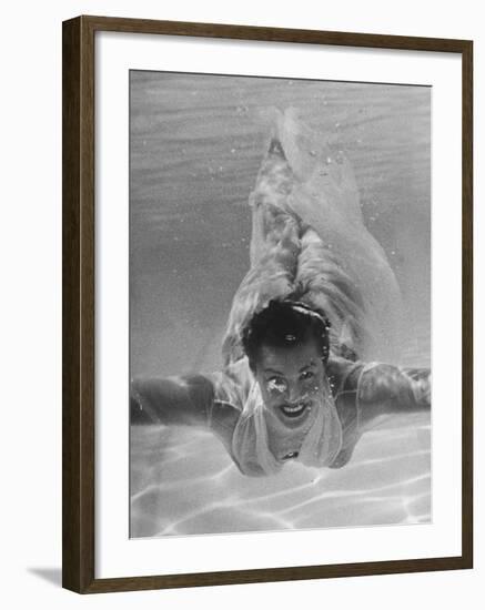 Terrestrial Esther Williams, Looking over Model's of the Year's Cole of California Bathing Suits-Ed Clark-Framed Premium Photographic Print