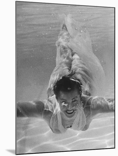 Terrestrial Esther Williams, Looking over Model's of the Year's Cole of California Bathing Suits-Ed Clark-Mounted Premium Photographic Print