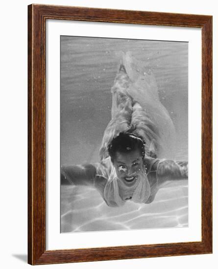 Terrestrial Esther Williams, Looking over Model's of the Year's Cole of California Bathing Suits-Ed Clark-Framed Premium Photographic Print