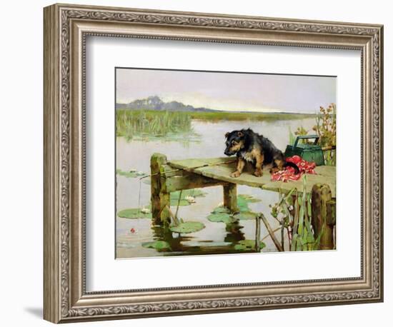 Terrier - Fishing, C.1890-Philip Eustace Stretton-Framed Giclee Print