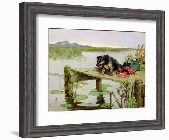 Terrier - Fishing, C.1890-Philip Eustace Stretton-Framed Giclee Print