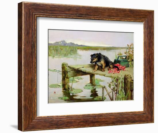 Terrier - Fishing, C.1890-Philip Eustace Stretton-Framed Giclee Print