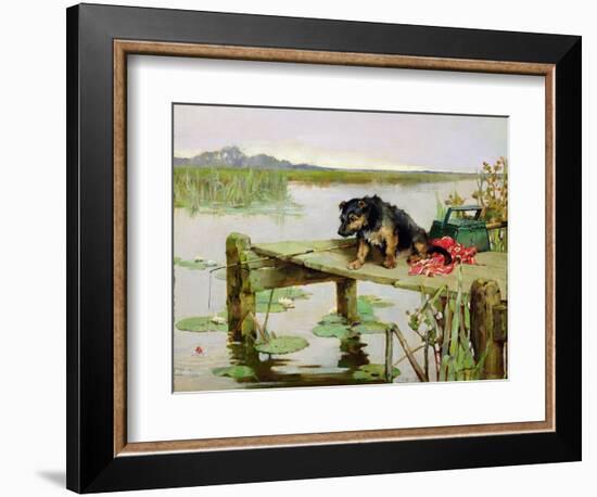 Terrier - Fishing, C.1890-Philip Eustace Stretton-Framed Giclee Print