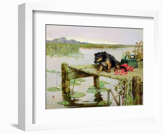 Terrier - Fishing, C.1890-Philip Eustace Stretton-Framed Giclee Print