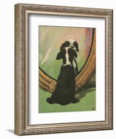 Terrier Trouble IV-null-Framed Art Print