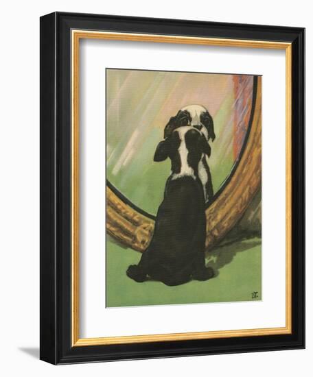 Terrier Trouble IV-null-Framed Art Print