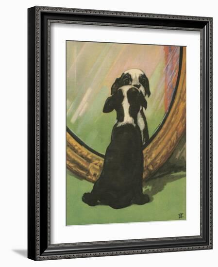 Terrier Trouble IV-null-Framed Art Print