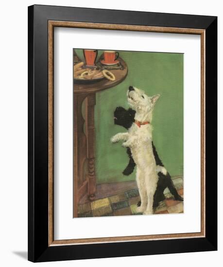 Terrier Trouble V-null-Framed Art Print