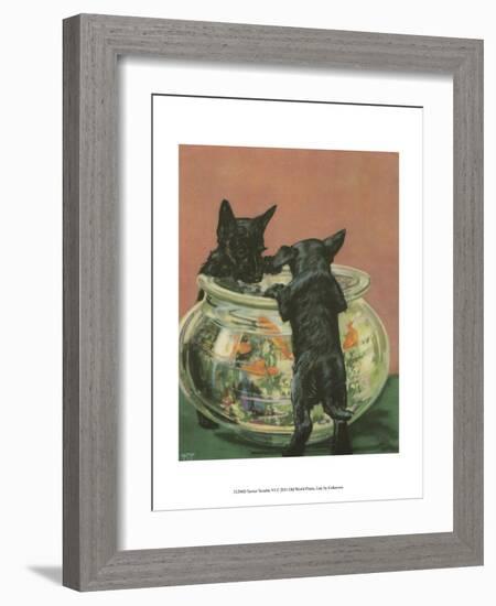 Terrier Trouble VI-null-Framed Art Print