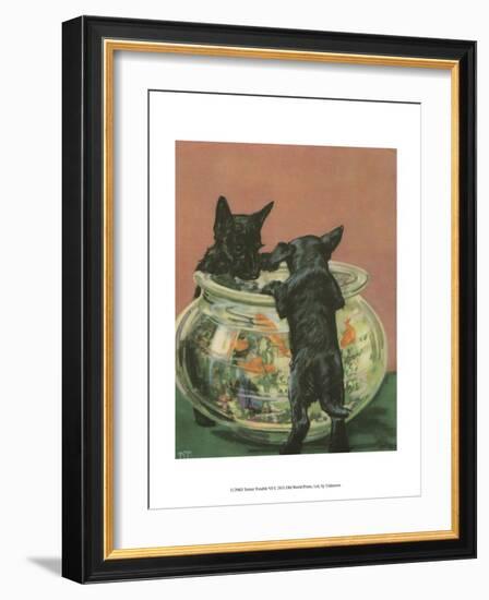 Terrier Trouble VI-null-Framed Art Print