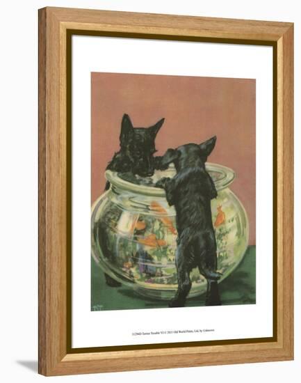 Terrier Trouble VI-null-Framed Stretched Canvas