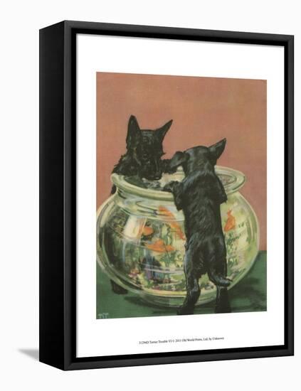 Terrier Trouble VI-null-Framed Stretched Canvas