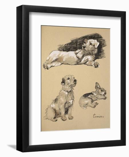 Terriers, 1930, Just Among Friends, Aldin, Cecil Charles Windsor-Cecil Aldin-Framed Giclee Print