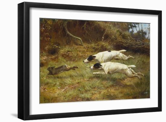 Terriers on a Hare-Thomas Blinks-Framed Giclee Print