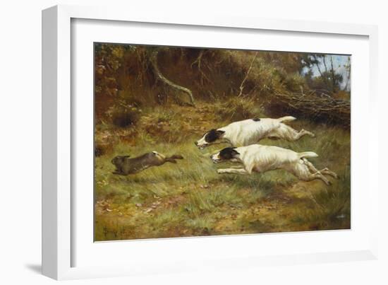 Terriers on a Hare-Thomas Blinks-Framed Giclee Print