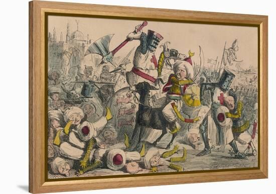 Terrific Combat Between Richard Coeur De Lion and Saladin, 1850-John Leech-Framed Premier Image Canvas