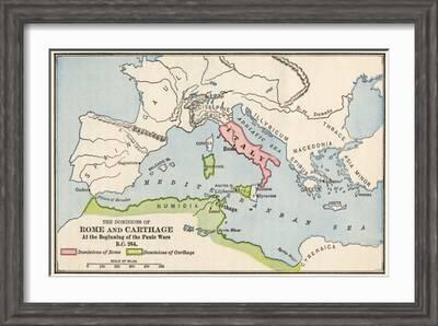 Territories Of Rome And Carthage At The Outset Of The Punic Wars 264 Giclee Print Art Com