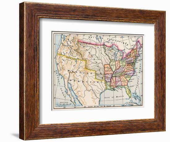 Territories of the United States in 1830-null-Framed Giclee Print