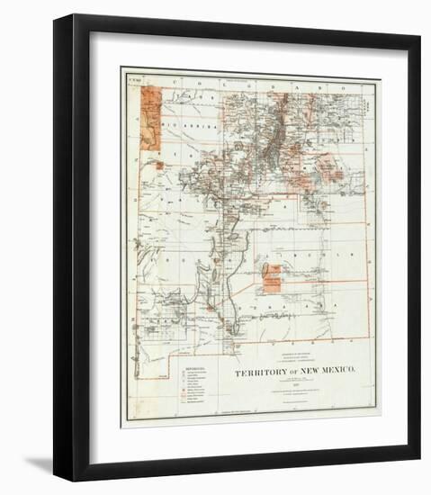 Territory of New Mexico, c.1879-null-Framed Art Print