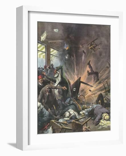 Terrorist Bomb, 1939, Asia-Achille Beltrame-Framed Art Print