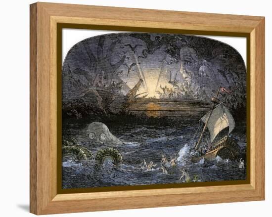 Terrors in the Sea of Darkness-null-Framed Premier Image Canvas