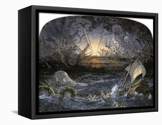Terrors in the Sea of Darkness-null-Framed Premier Image Canvas