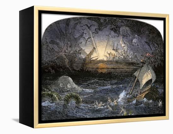 Terrors in the Sea of Darkness-null-Framed Premier Image Canvas