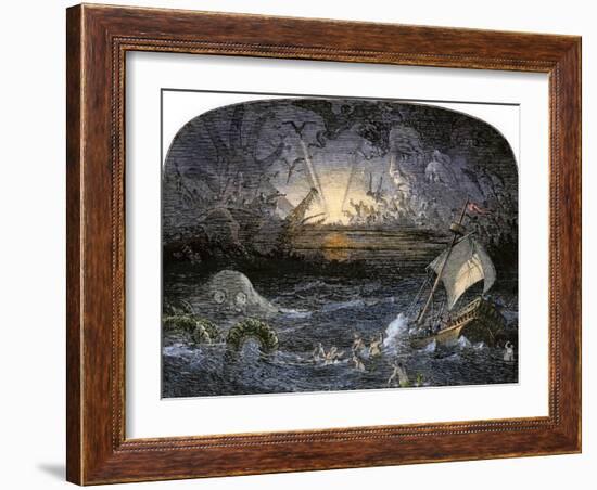 Terrors in the Sea of Darkness-null-Framed Giclee Print