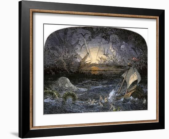 Terrors in the Sea of Darkness-null-Framed Giclee Print