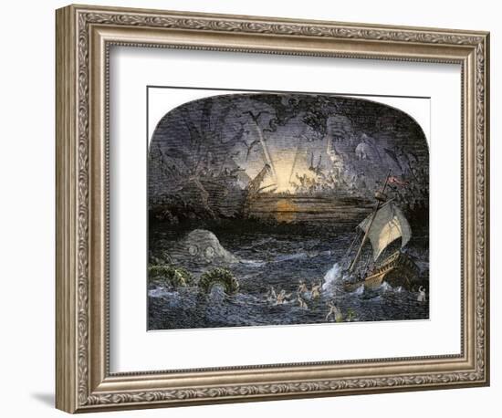 Terrors in the Sea of Darkness-null-Framed Giclee Print