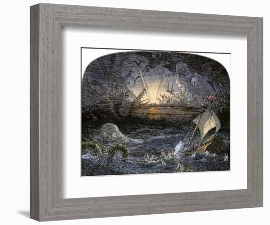 Terrors in the Sea of Darkness-null-Framed Giclee Print