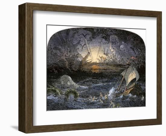 Terrors in the Sea of Darkness--Framed Giclee Print