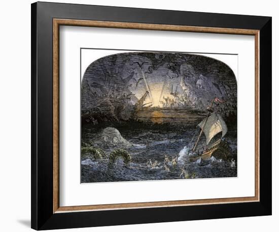 Terrors in the Sea of Darkness-null-Framed Giclee Print