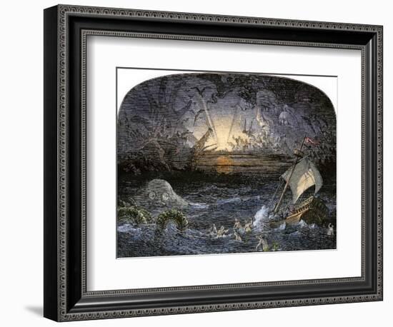 Terrors in the Sea of Darkness--Framed Giclee Print