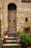Doorway with Flowers, Pienza, Tuscany, Italy-Terry Eggers-Photographic Print
