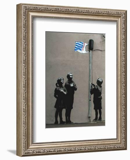 Tesco Flag-Banksy-Framed Giclee Print