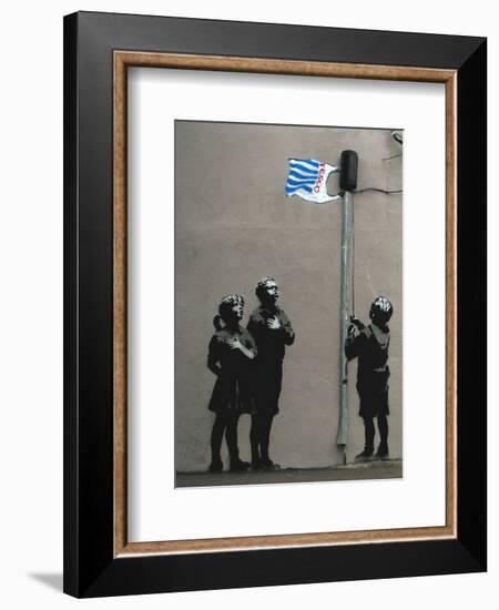 Tesco Flag-Banksy-Framed Giclee Print