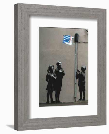 Tesco Flag-Banksy-Framed Giclee Print