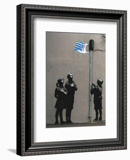 Tesco Flag-Banksy-Framed Giclee Print