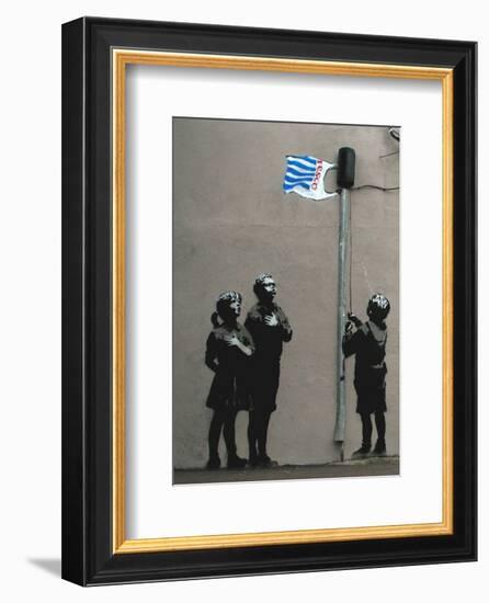 Tesco Flag-Banksy-Framed Giclee Print