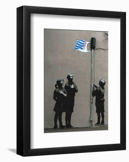 Tesco Flag-Banksy-Framed Giclee Print