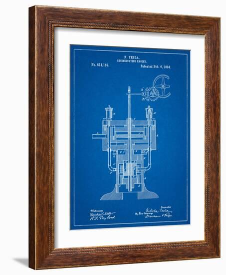 Tesla Reciprocating Engine-Cole Borders-Framed Art Print