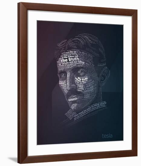 Tesla Typography Quotes-Lynx Art Collection-Framed Art Print