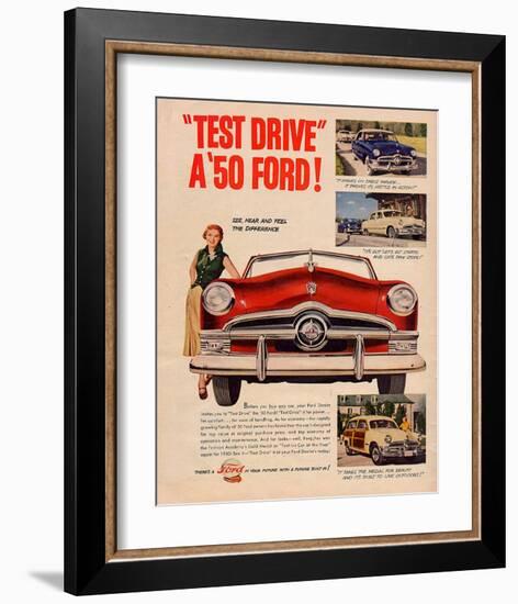 Test Drive a '50 Ford!-null-Framed Art Print