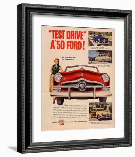 Test Drive a '50 Ford!-null-Framed Art Print