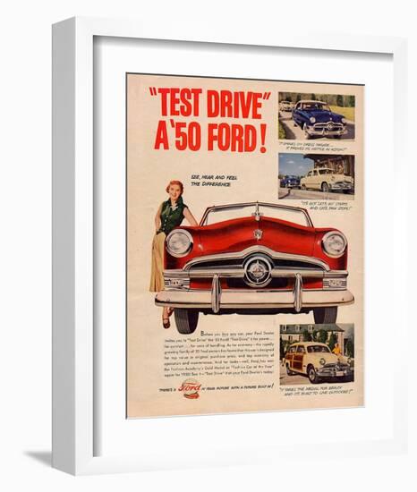 Test Drive a '50 Ford!-null-Framed Art Print