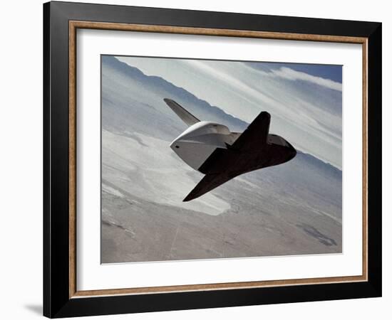 Test of Space Shuttle Prototype Enterprise in Free Flight Glide and Landing on Rogers Dry Lake Bed-null-Framed Photo