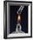 Test tube with liquid, over flame-null-Framed Photographic Print