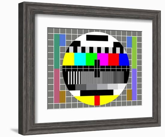 Test Tv Screen-cphoto-Framed Art Print